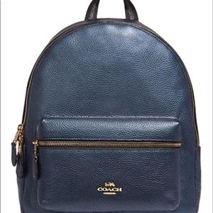 COACH Medium Charlie Pebble Leather Backpack